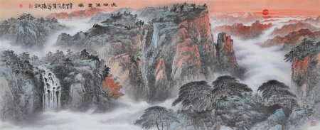 国家一级美术师李爱东山水画